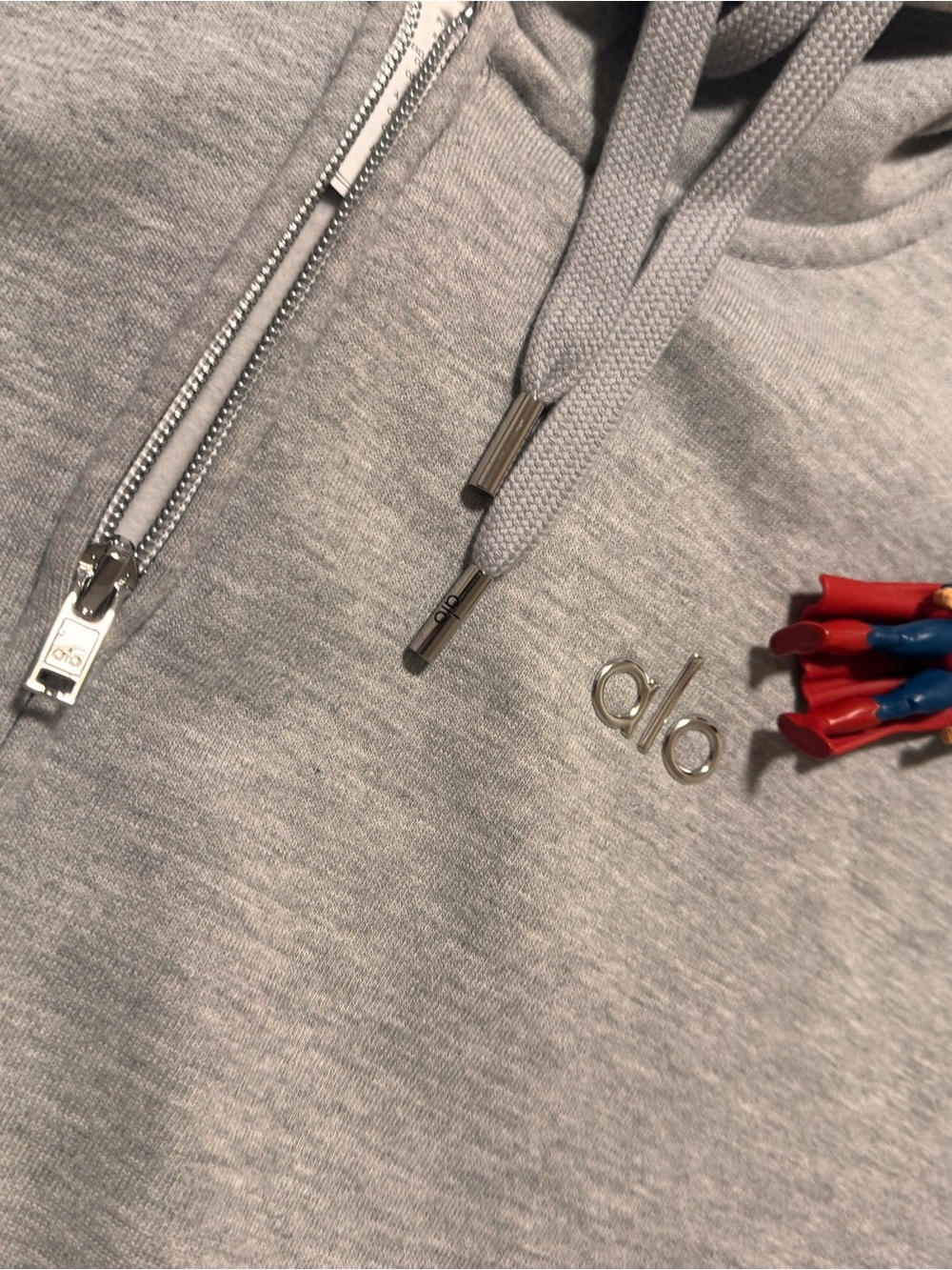 Alo Women’s Gray Zip-Up Hoodie Sweater - Picture 2 of 5
